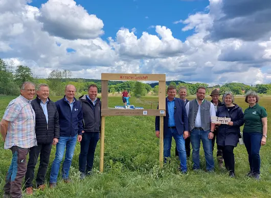 Bayern Gruppenbild auf Pflegefläche